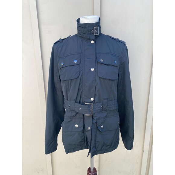 Scottevest Travel Belted Utility Trench Jacket Black - Picture 1 of 14